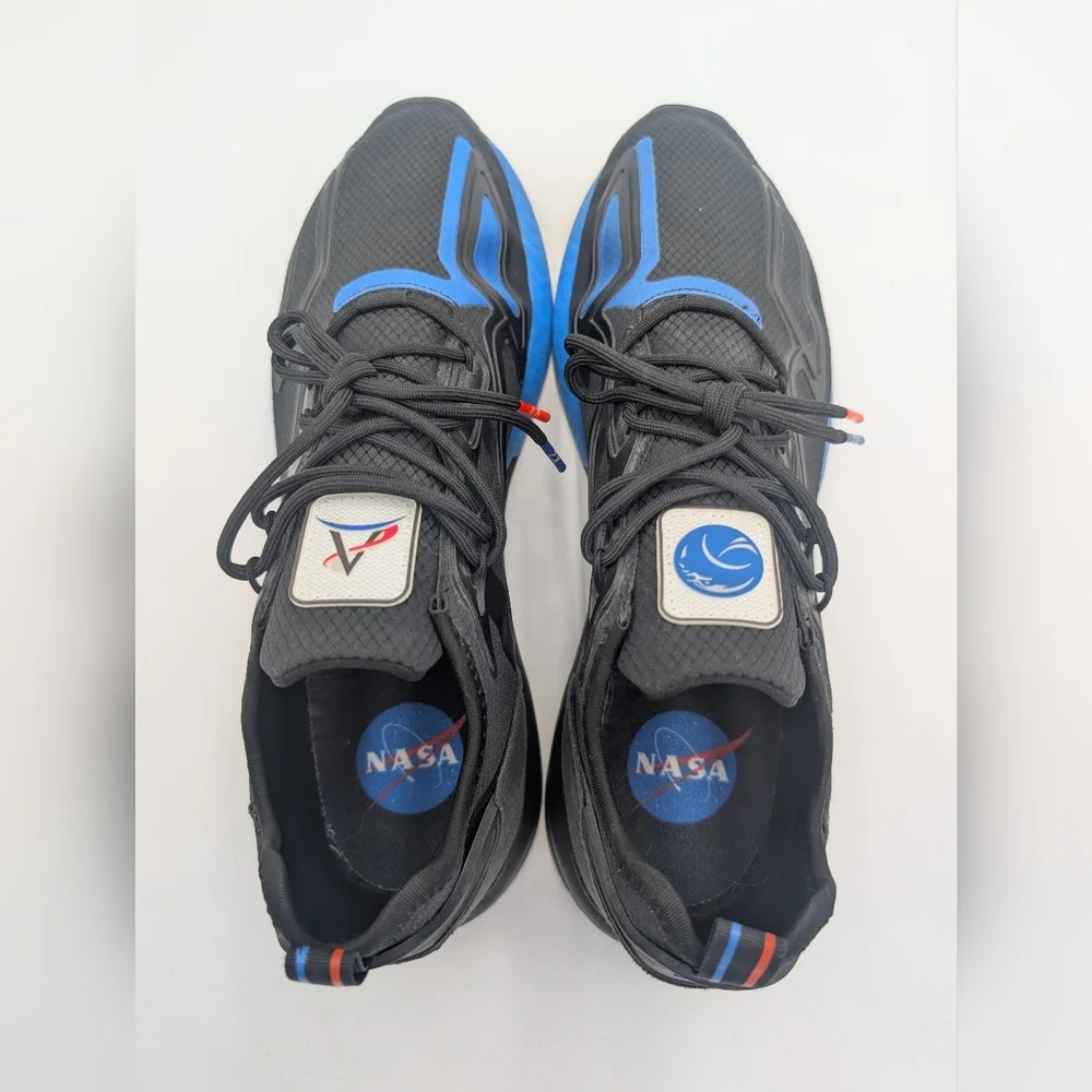 Adidas X NASA Size 14 Black And Blue Men's Athletic Mesh Shoes Adiprene Cushion